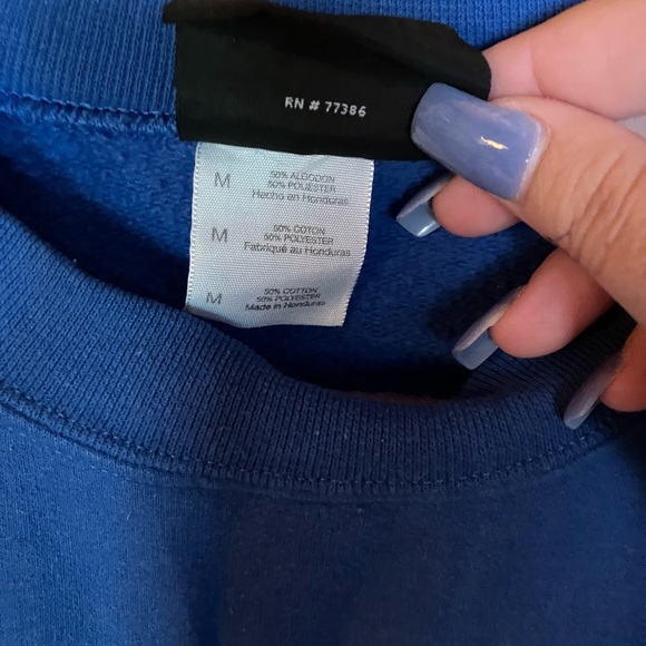 Vintage Stitches Cubs Blue Sweatshirt - Picture 4 of 7